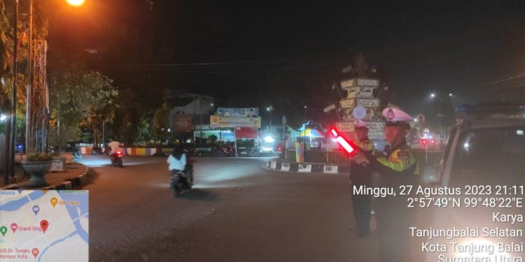 Cegah Balap Liar, Sat Lantas Polres Tanjungbalai Sisir Empat Lokasi Rawan