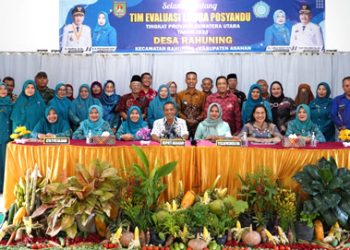 Ikut Lomba Posyandu, Desa Rahuning Dievaluasi Tim Evaluasi TP-PKK Sumut