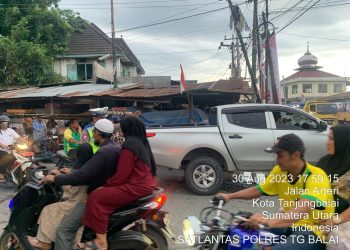 Sat Lantas Polres Tanjungbalai Gelar Patroli Sore