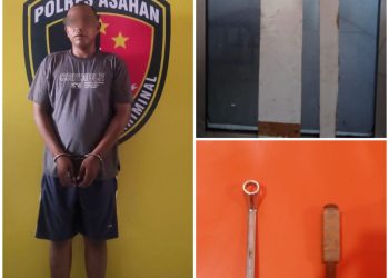 Tersangka beserta barang bukti