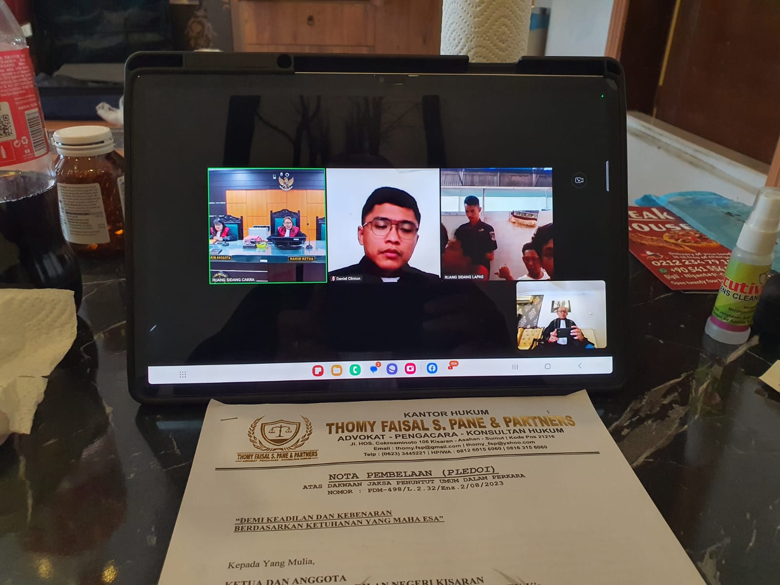 Thomy Faisal Pane Bacakan Nota Pembelaan Secara Online Dari Istanbul Turkey