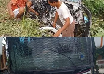 Tabrakan di Asahan, Mobil Toyota Rush Remuk, 3 Orang Luka-luka