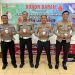 Kasat Lantas AKP Mhd. Ainul Yaqin, SIK (dua dari kanan) bersama Personil setelah selesai mendonorkan darah.