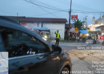 Sat Lantas Polres Tanjungbalai Atur Lalu Lintas Agar Nggak Macet