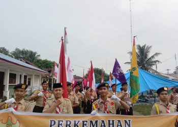 Peserta Perkemahan Gebyar Tangkal Napza, Lakukan Kirab Anti Narkoba
