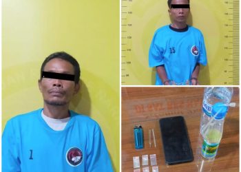 Nyabu di Kamar Mandi, 2 Pria Diringkus Personel Polsek Air Joman