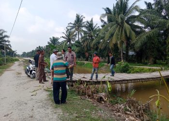 Jembatan di Desa Meranti Asahan Yang Hanyut Dihantam Banjir Segerah Diperbaiki