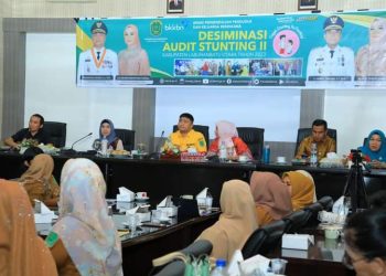 Bupati Labura, Hendriyanto Sitorus, membuka secara resmi acara Diseminasi Kasus Audit Stunting tahap II, Selasa (31/10/2023), di aula Ridho Yaman kantor bupati Labuhanbatu Utara 