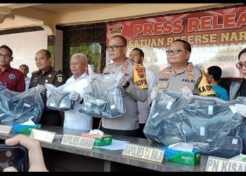 Polres Asahan Gelar Pres Rilies Pengungkapan Dua Kasus Narkoba