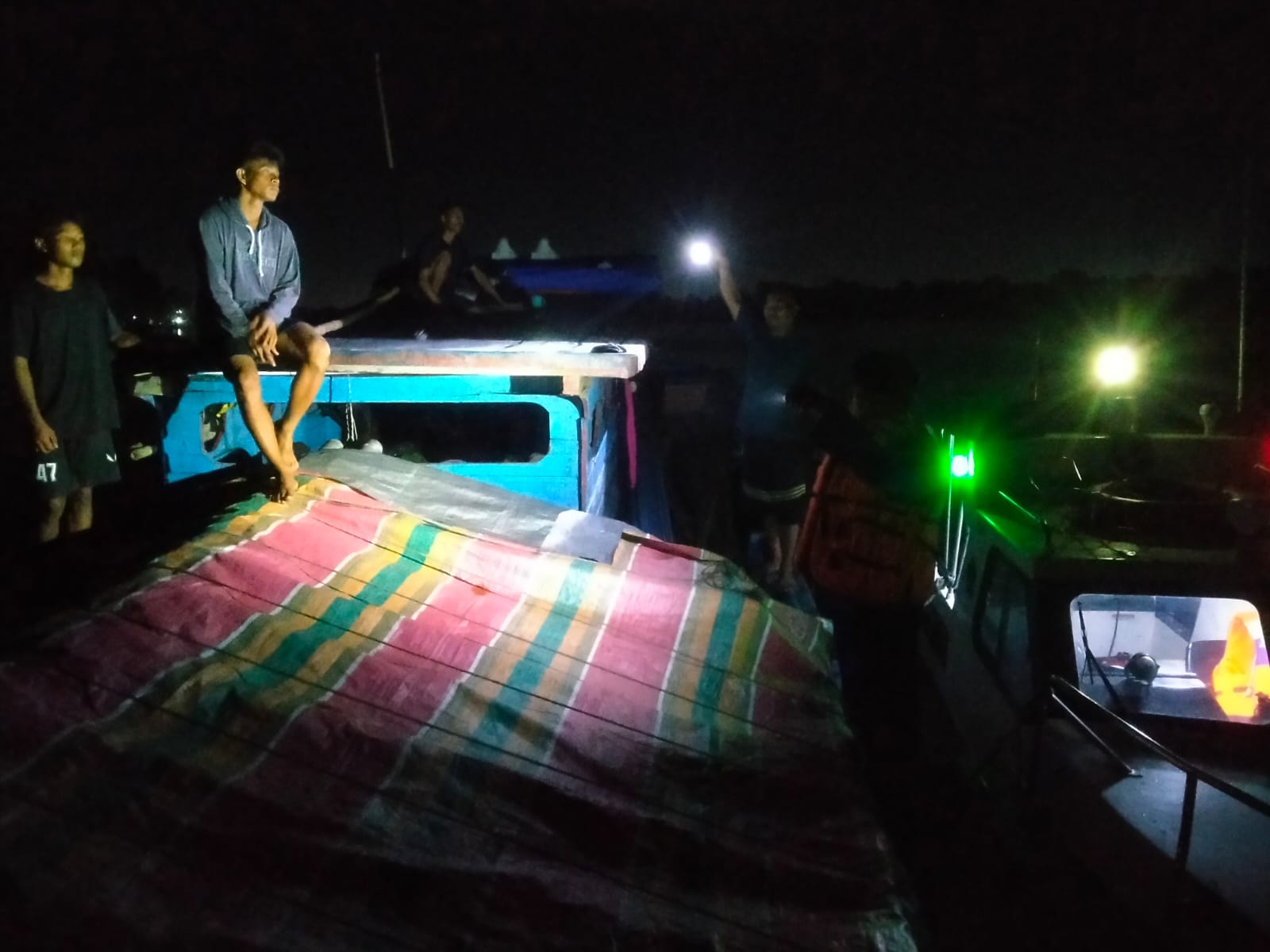 Satpolairud Polres Tanjungbalai Hadang Kapal Tanpa Nama