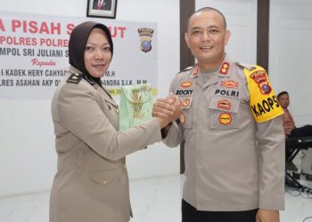Kapolres Asahan Pimpin Acara Pisah Sambut Wakapolres dan Kasat Lantas