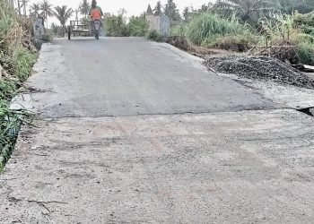 Proyek Jalan Simpang Pasar 2 Menuju Pasar 1 Desa Panca Arga Diduga Kurang Volume