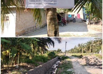 Pengerjaan Proyek Drainase di Meranti Diprotes Warga