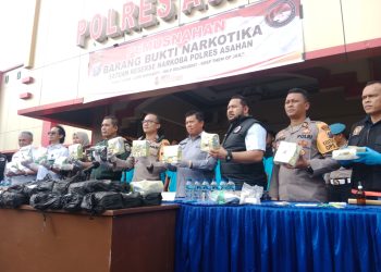 Waka Polres Asahan Pimpin Pemusnahan Barang Bukti Narkotika