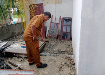 Waduh, Proyek Rehab Kantor Desa Sukajadi Asahan Kok Kayak Gini