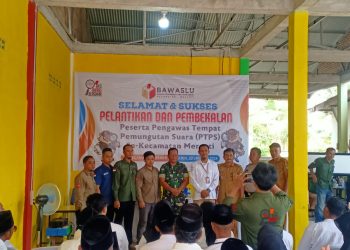 69 Pengawas TPS Kecamatan Meranti Dilantik, Kalian Garda Terdepan Ujung Tembok Pengawasan