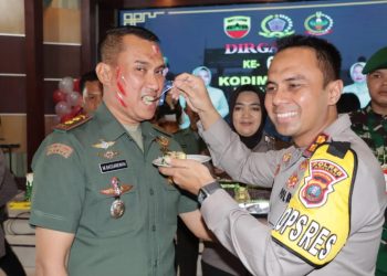 Kapolres Asahan Hadir Acara Syukuran HUT Kodim 0208-Ash