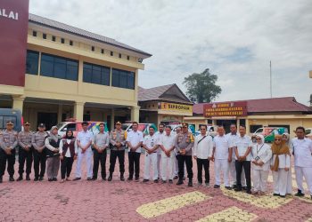 Dukung Pemilu Lancar, Polres Tanjungbalai Siagakan Nakes