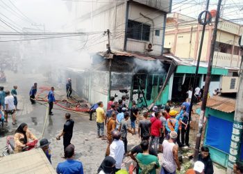 Ruko Tiga Lantai di Kisaran Terbakar