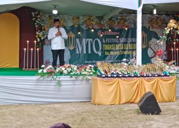 Camat Meranti Buka MTQN ke 55 Tingkat Desa Sei Beluru