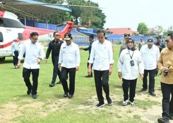 Plt Bupati Labuhanbatu Dampingi Presiden RI Ir Jokowi Cek Harga Sembako di Pasar Gelugur