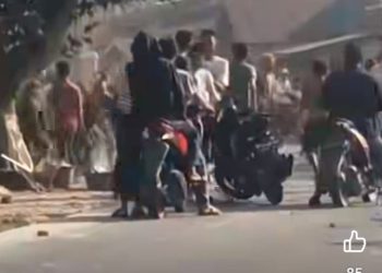 Geng Motor Tawuran di Rawang Panca Arga Asahan 