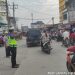 Sat Lantas Polres Tanjungbalai Tertibkan Arus Lalulintas di Pasar Tumpah
