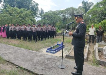 Kapolres Tanjungbalai Pimpin Pemakaman Alm Aiptu Nanang Junaidi