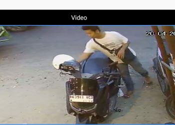 Aksi Pencuri Sepedamotor di Jalan Cokroaminoto Kisaran Terekam CCTV