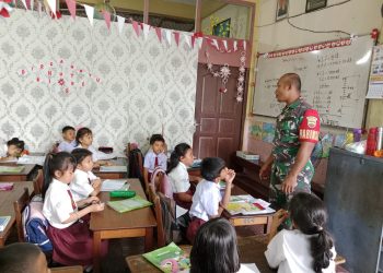 Ini Pesan Babinsa pada Pelajar SD RK 3 Sibolga