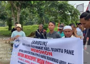 Warga Gelar Aksi Demo ke Distrik PTPN IV Regional 1 Asahan 