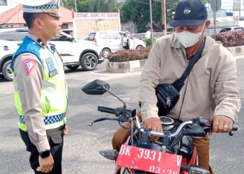 Oknum ANS Asahan Ini Beri Contoh Buruk, Terjaring Razia Karena Tak Pakai Helm