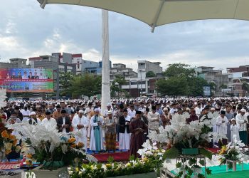 Personel Polres Tanjungbalai  Amankan Pelaksanaan Sholat Idul Adha 1445 H
