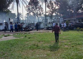 Kantor KPU Labura Habis Dilalap si Jago Merah