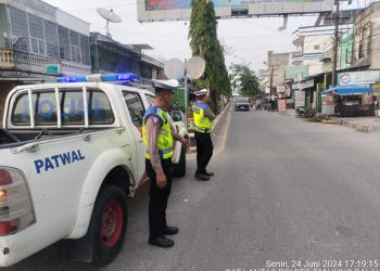 Sat Lantas Polres Tanjungbalai Gelar  Patroli Sore Hari