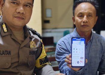 Polres Tanjungbalai Sosialisasi Aplikasi Super Apps Polri Kepada Warga