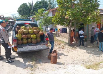 Polres Tanjungbalai Grebek Usaha Pengoplos Gas Subsidi