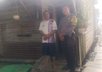 Bhabinkamtibmas Polsek Sei Tualang Raso Sambangi Warga