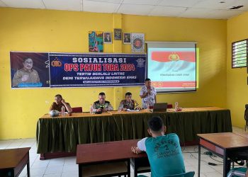 Polres TanjungBalai Sosialisasikan Cyber Crime dan Ops Patuh Toba 2024 di SMK Negeri 2
