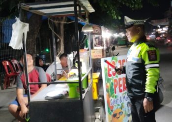 Sat Lantas Polres Tanjungbalai Imbau Pedagang Tidak Memakai Badan Jalan