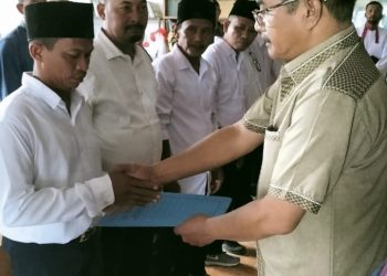Camat Meranti Lantik Anggota BPD Desa Serdang Priode 2024-2032