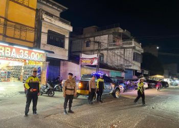 Personel Polres Tanjungbalai Gelar Patroli Malam Hari