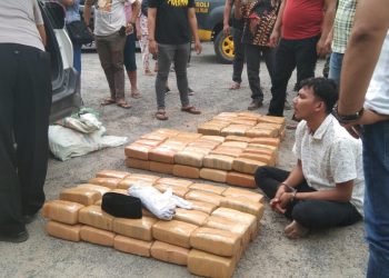 Bawa 130 Kg Ganja, Warga Aceh Diringkus di Pulau Raja Asahan