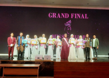 Tampil memukau di Grand Finalis Pemilihan Miss Hijab Sumatera Utara tahun 2024,