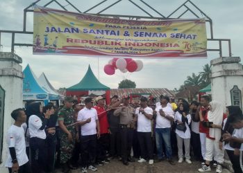 Ribuan Masyarakat Kecamatan Meranti Ikut Gerak Jalan Santai