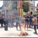 Unjuk Rasa di Polres Asahan, Mahasiswa Bakar Ban