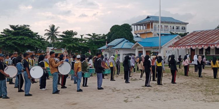 Drum Band YPKM dan YPDM, Siap Ramaikan HUT ke 79 RI di Kecamatan Meranti