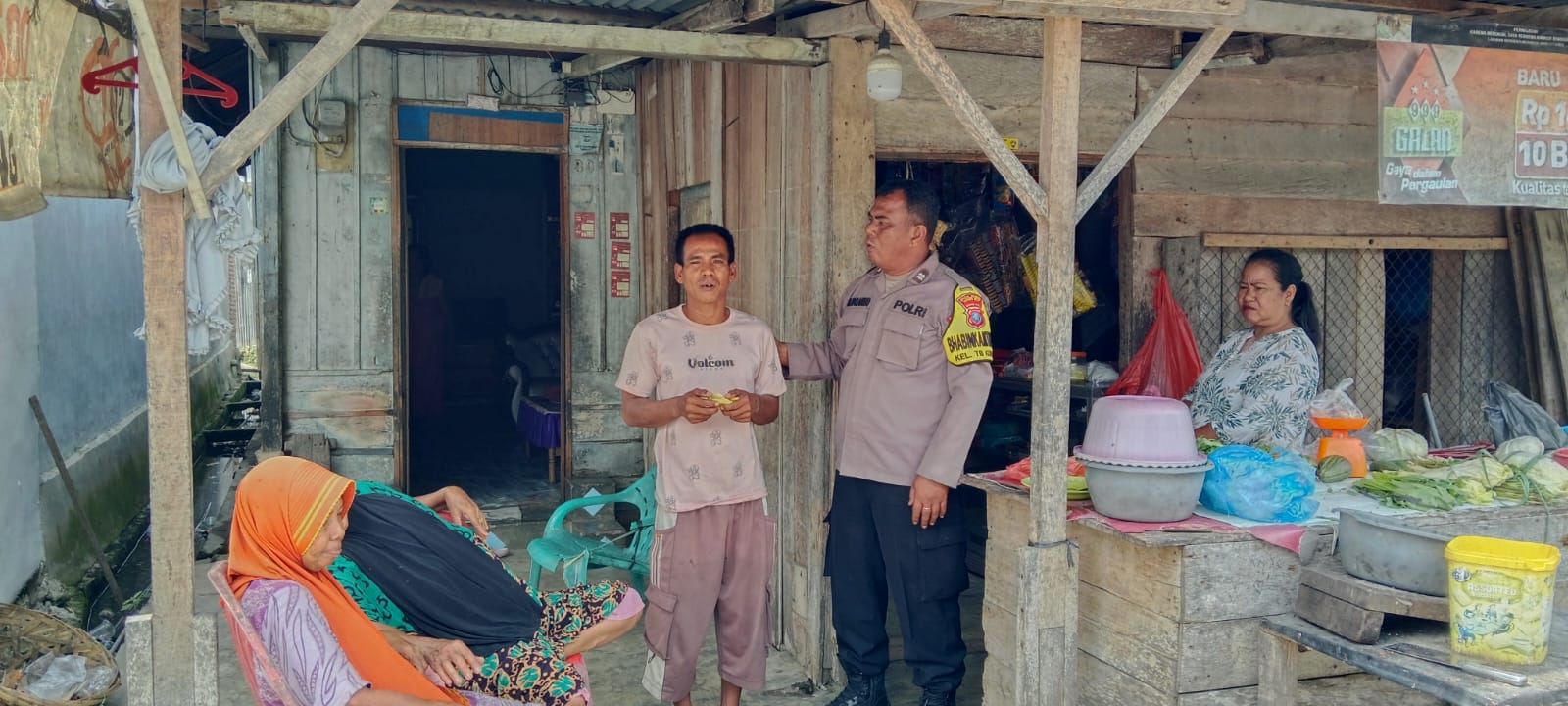 Bhabinkamtibmas Polsek Tanjungbalai Selatan Ajak Warga Ciptakan Situasi Kondusif