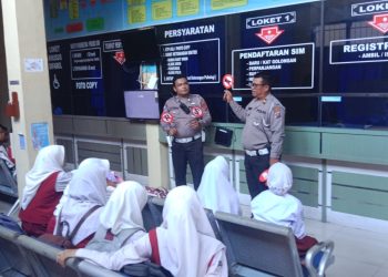Sat Lantas Polres Tanjungbalai Terima Kunjungan Murid Sekolah Dasar
