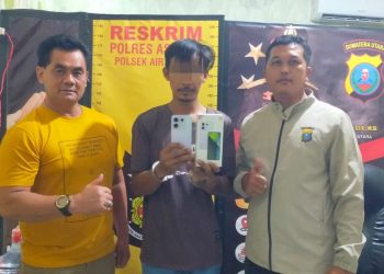 Curi HP, Pria Ini Diringkus Personel Polsek Air Jorman Asahan